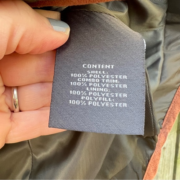 Vince Camuto Puffer Vest Green Brown Gold Accent - Picture 8 of 11